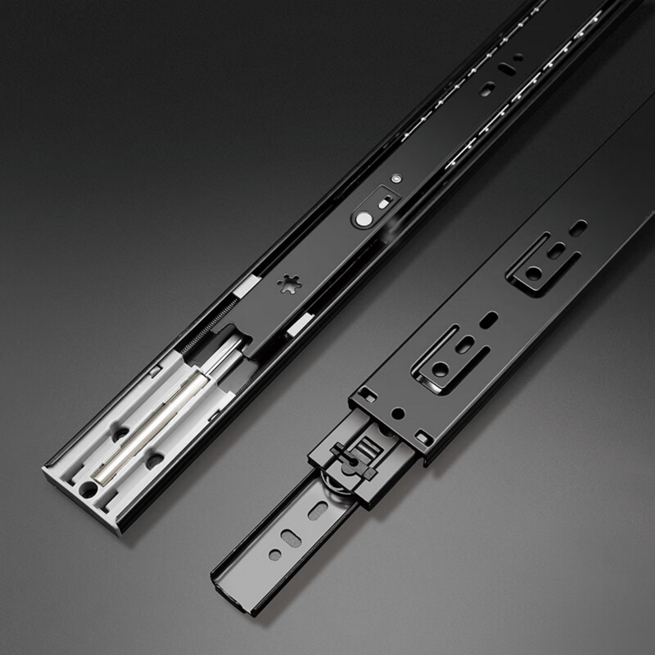 Furniture Rails Hardware - 2Pcs Metal Buffer Drawer Slides 10-20