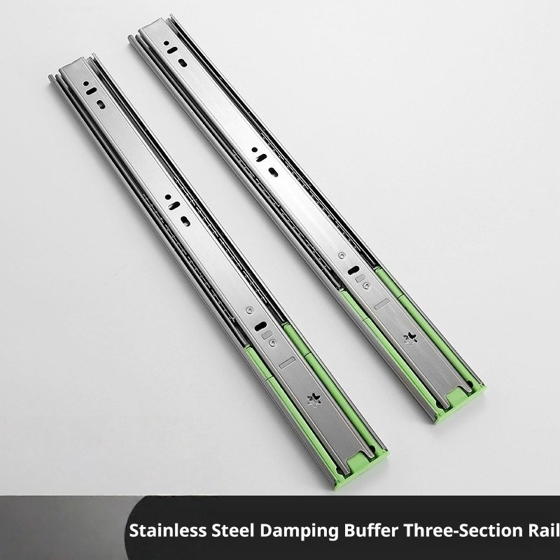 Furniture Rails Hardware - 2Pcs Metal Buffer Drawer Slides 12-20