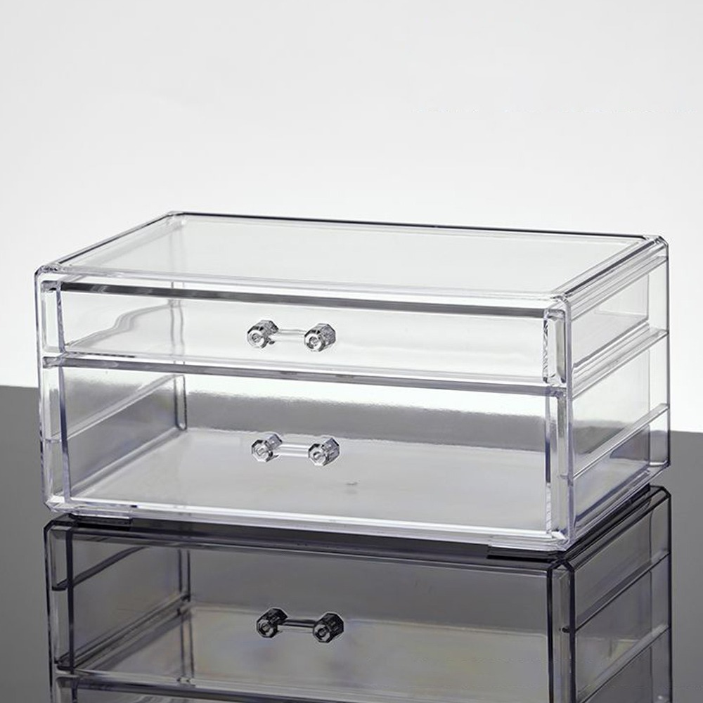 Drawer Organizer Peg - Transparent Makeup Storage Box Plastic lipstick