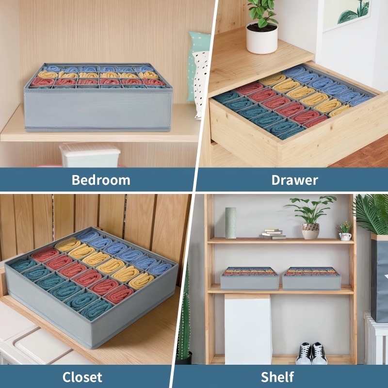 24 Grid Foldable Storage Organ - Drawer Organizer Peg ulasan dan harga