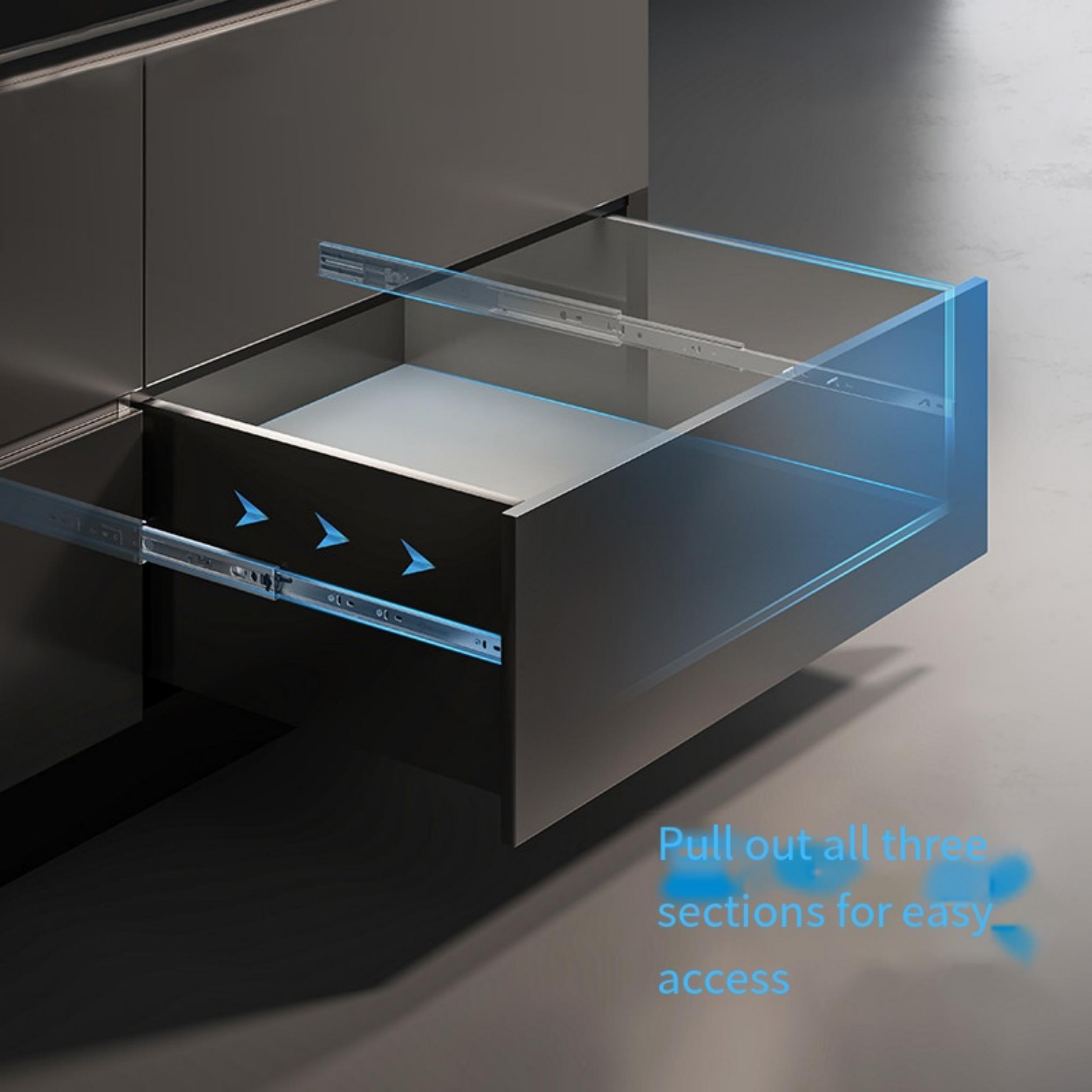 2Pcs Metal Buffer Drawer Slide - Furniture Rails Hardware ulasan dan harga