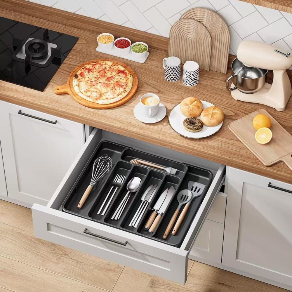 Adjustable Cutlery Drawer Orga - Drawer Organizer Peg ulasan dan harga