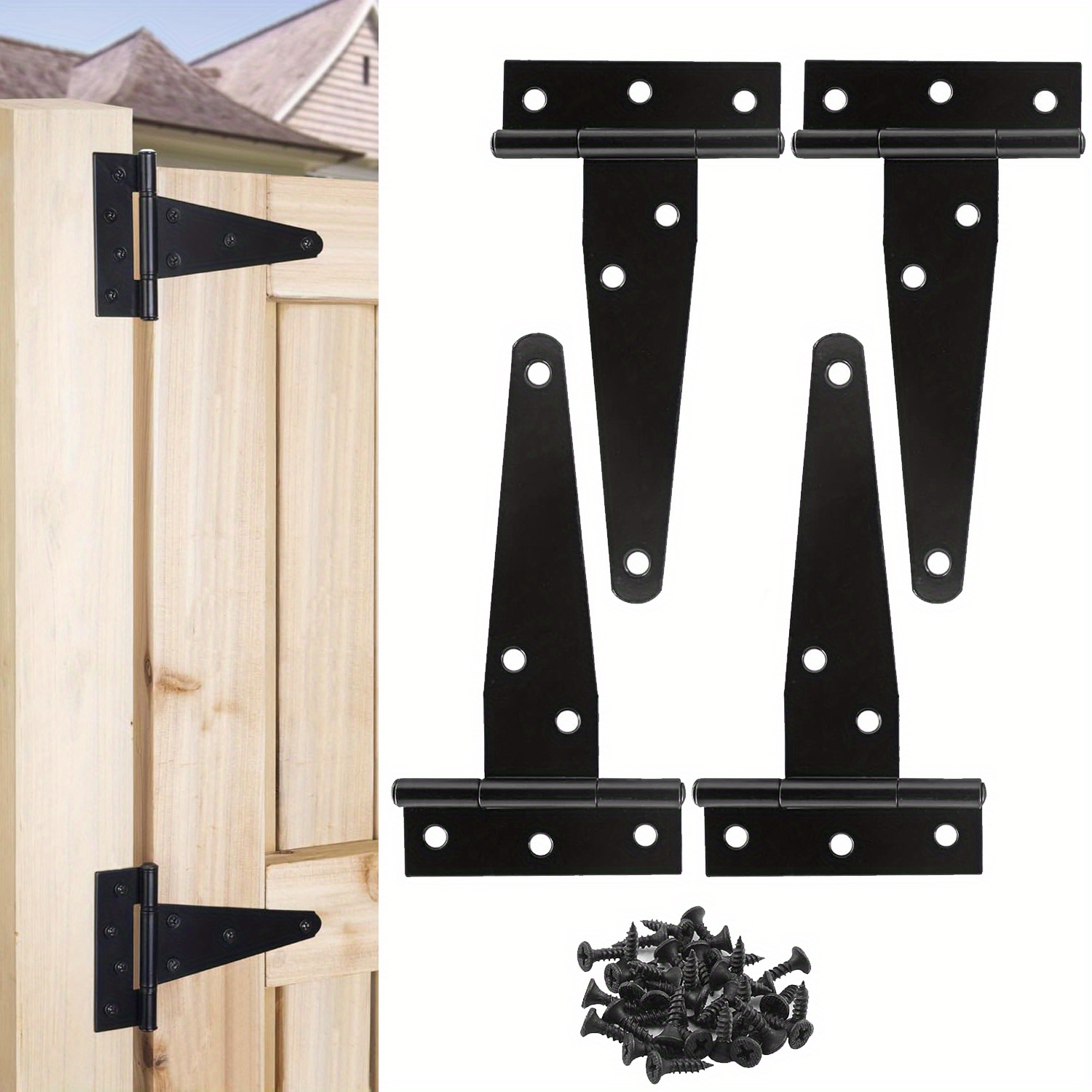 4Pcs Heavy Duty T-Strap Door H - Cabinet Hinge Overlay ulasan dan harga