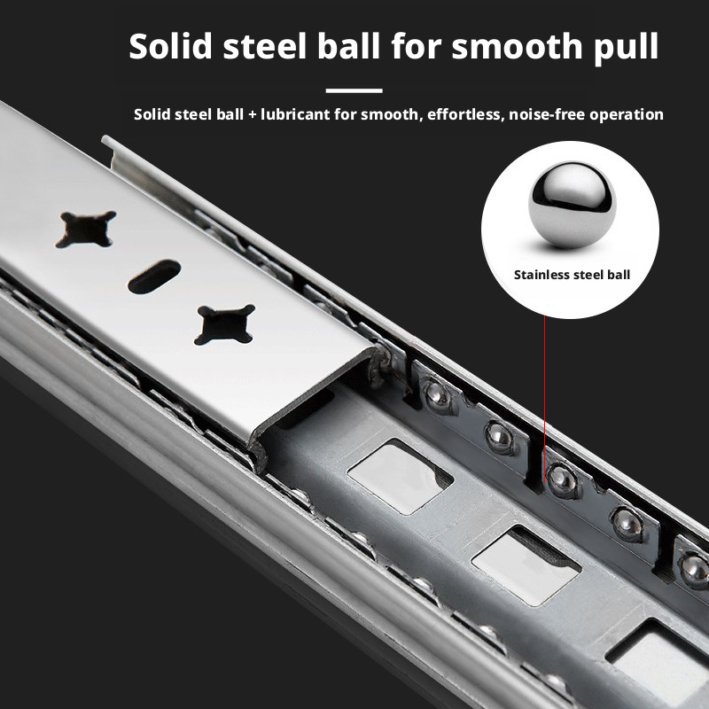 45mm Wide Three-Section Soft C - Furniture Rails Hardware ulasan dan harga