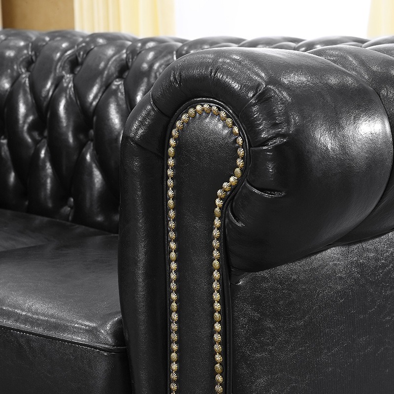 Classic Black Chesterfield Lea - Furniture Leg Set ulasan dan harga