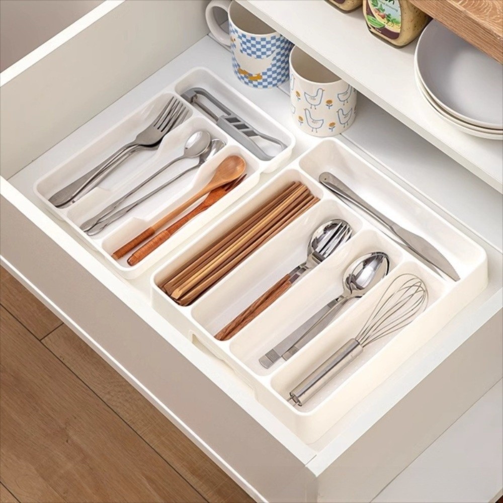 Quality 4/5 Compartments Cutle - Drawer Organizer Peg ulasan dan harga