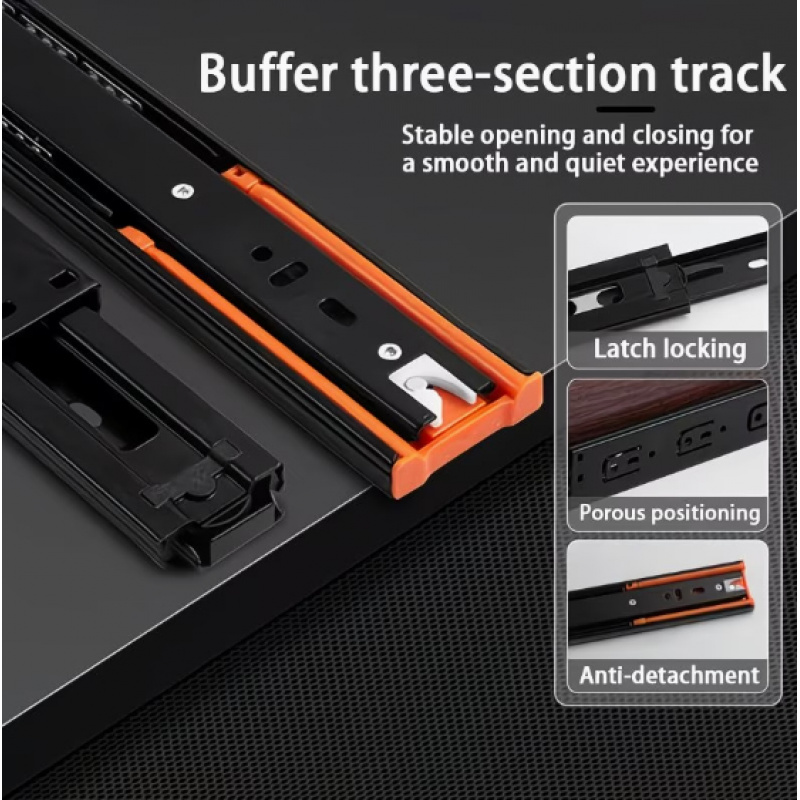 2Pcs Metal Buffer Drawer Slide - Furniture Rails Hardware ulasan dan harga