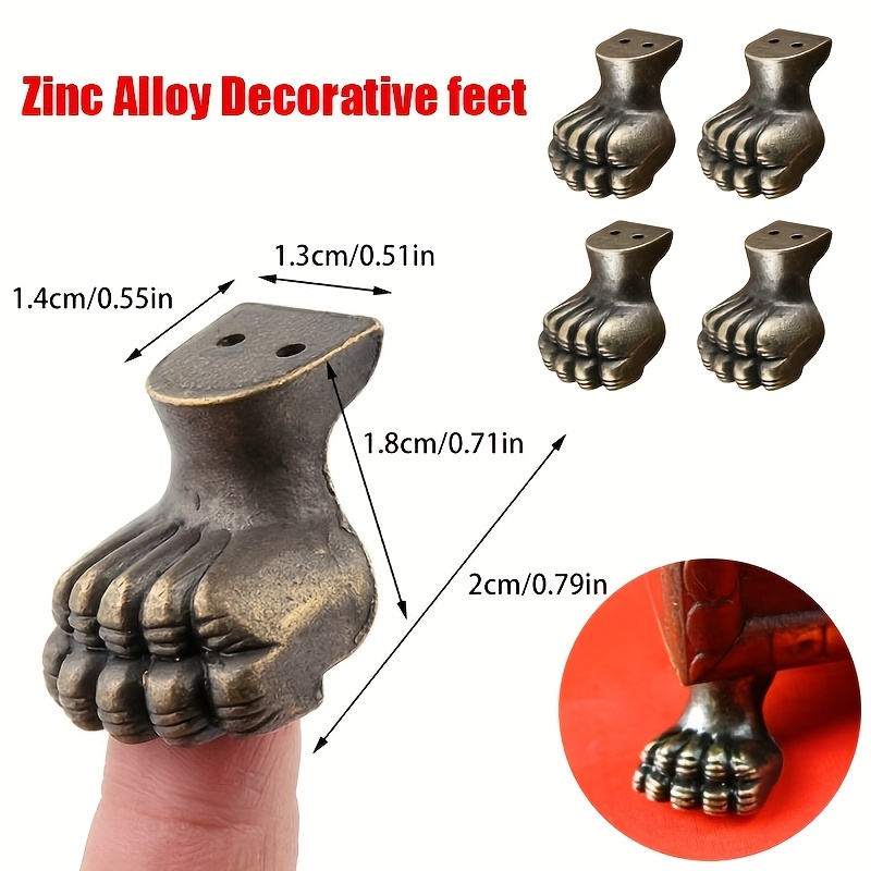 8pcs Antique Foot Brass Jewelr - Cabinet Hinge Overlay ulasan dan harga