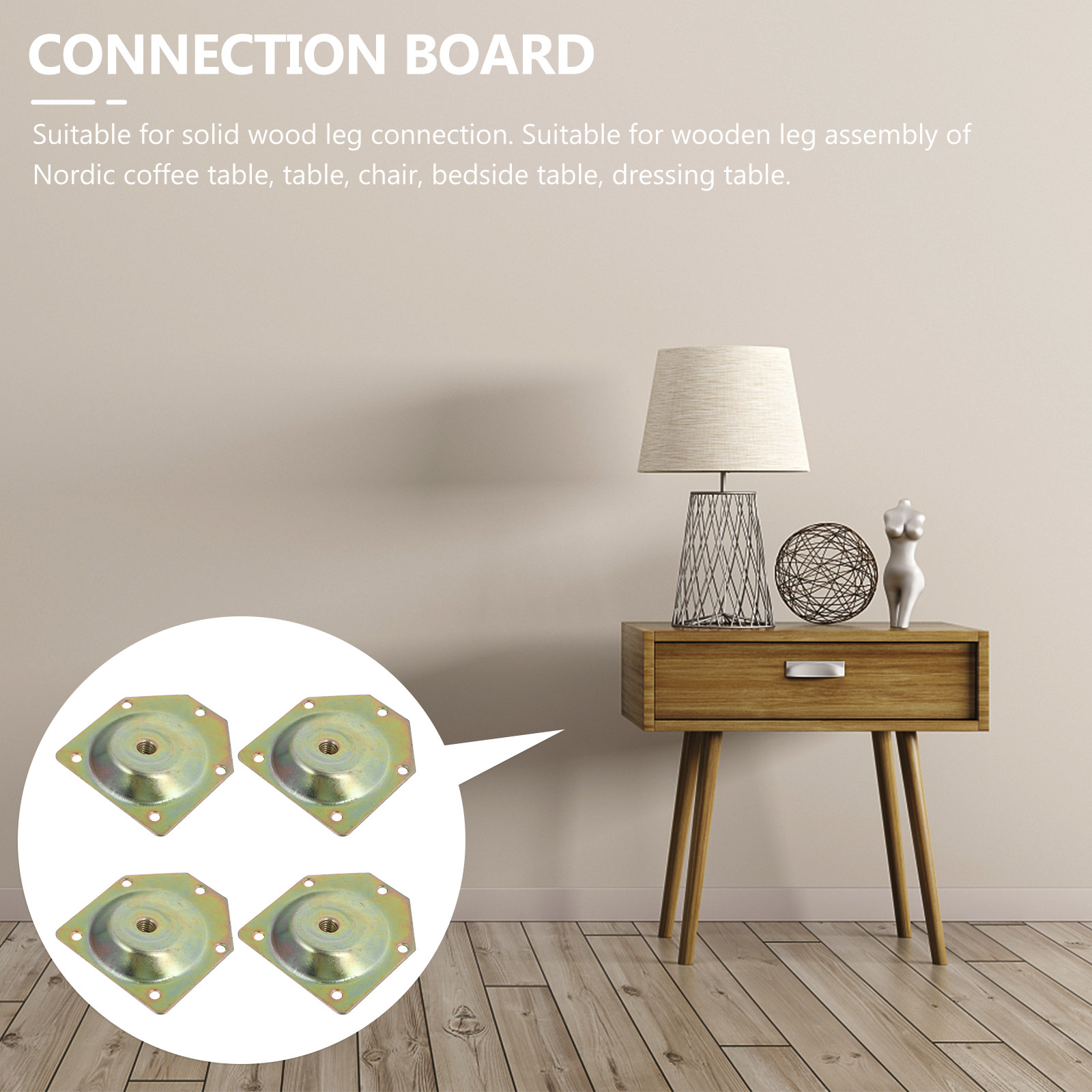 4Pcs Nut Set 12 Degree Slanted - Furniture Leg Set ulasan dan harga