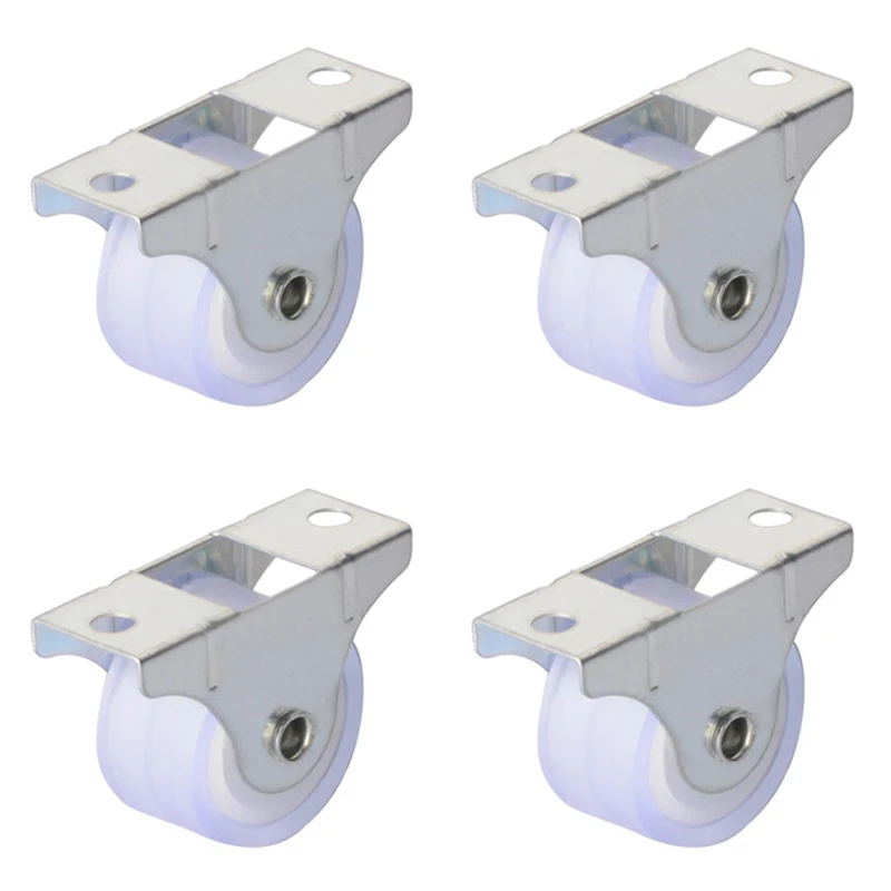 4Pcs White Rail Fixed Casters  - Furniture Rails Hardware ulasan dan harga