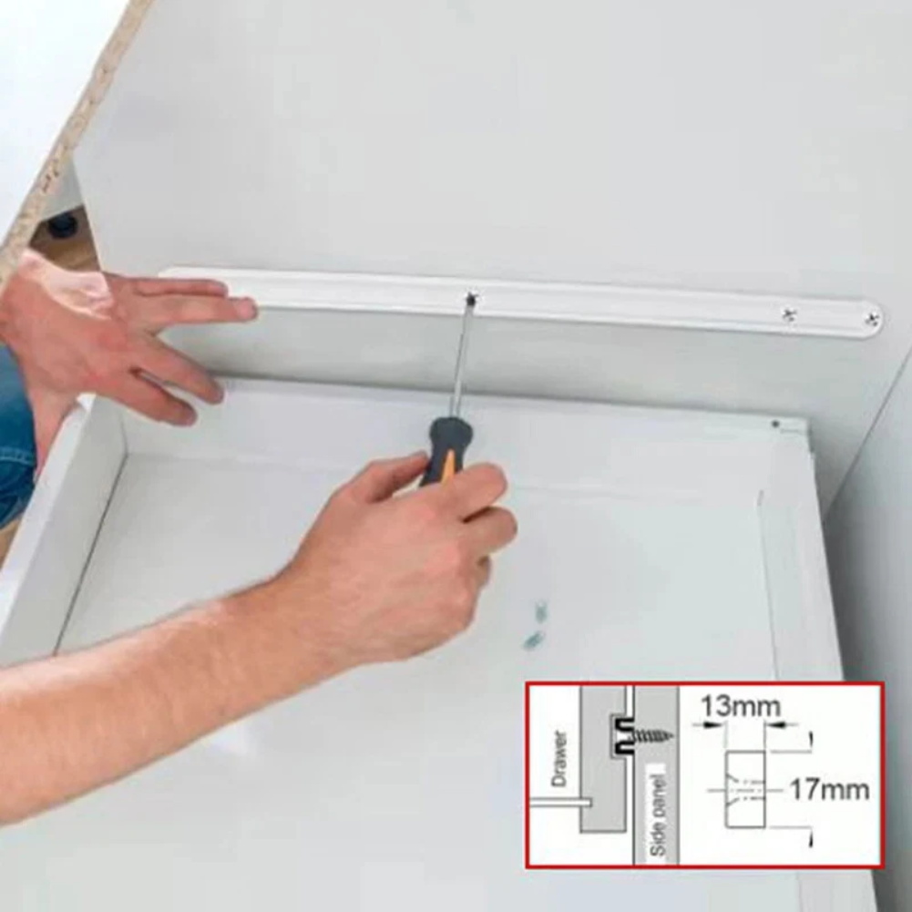 10Pcs Drawer Runners Replaceme - Furniture Rails Hardware ulasan dan harga