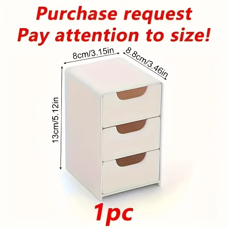 Chic 3-Tier Desk Organizer wit - Drawer Organizer Peg ulasan dan harga