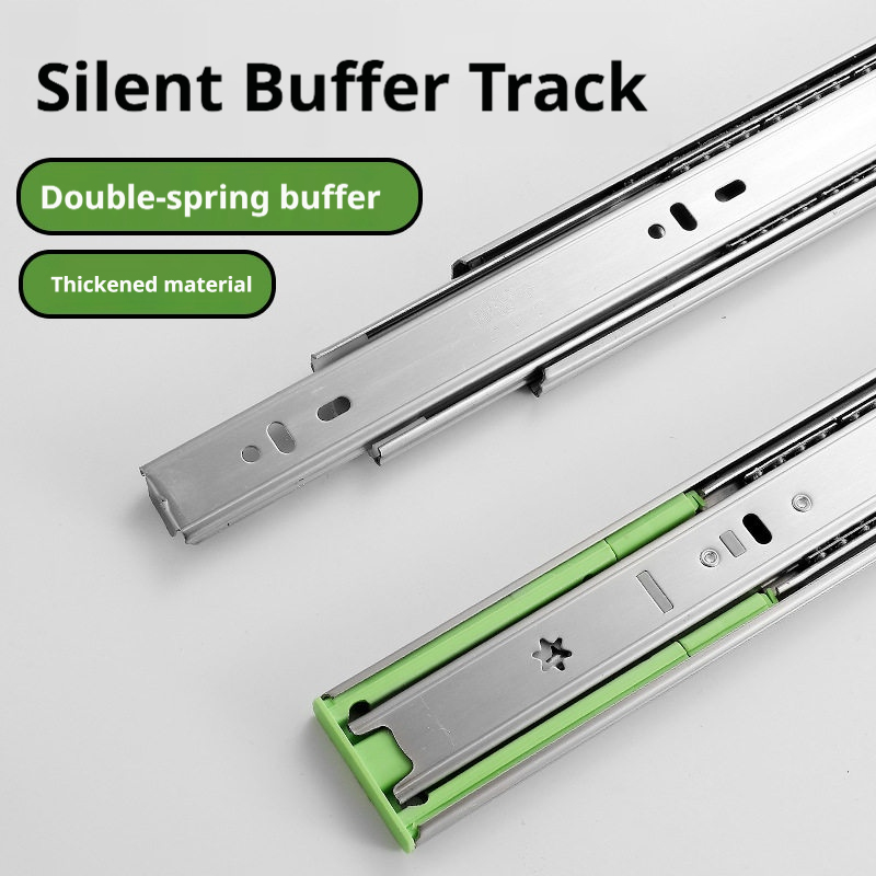2Pcs Metal Buffer Drawer Slide - Furniture Rails Hardware ulasan dan harga