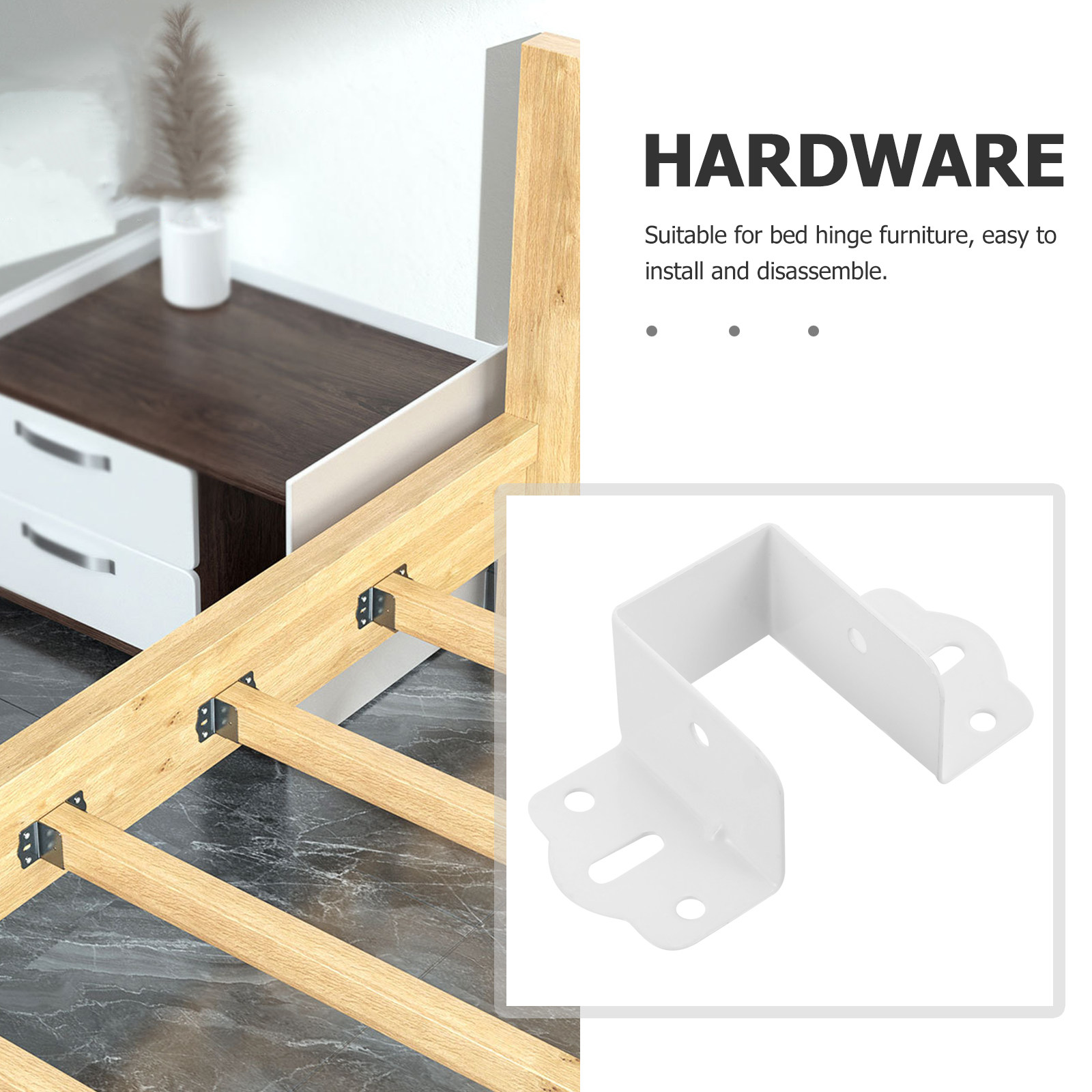 4Pcs Bed Rail Hooks Thickened  - Furniture Rails Hardware ulasan dan harga