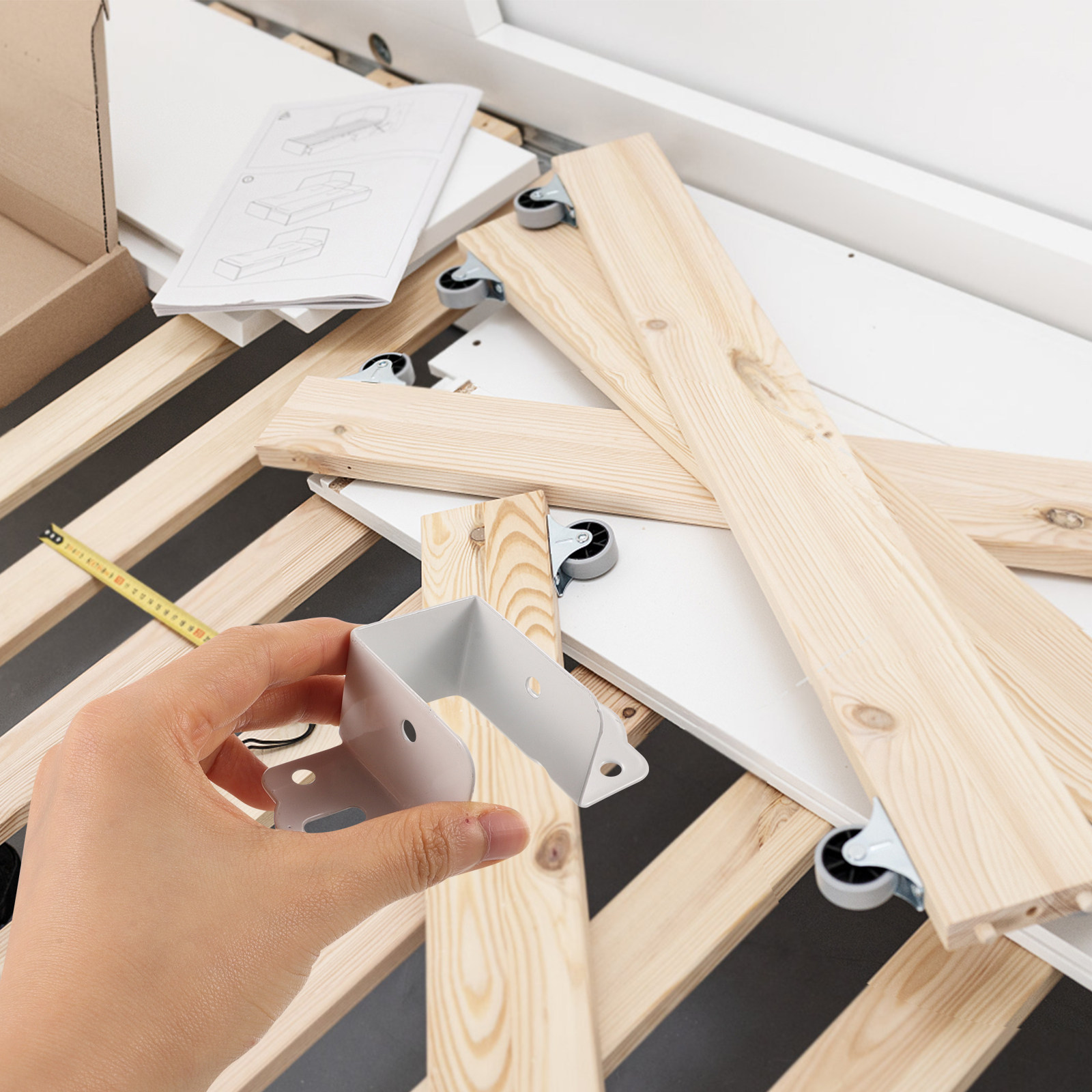 4Pcs Bed Rail Hooks Thickened  - Furniture Rails Hardware ulasan dan harga