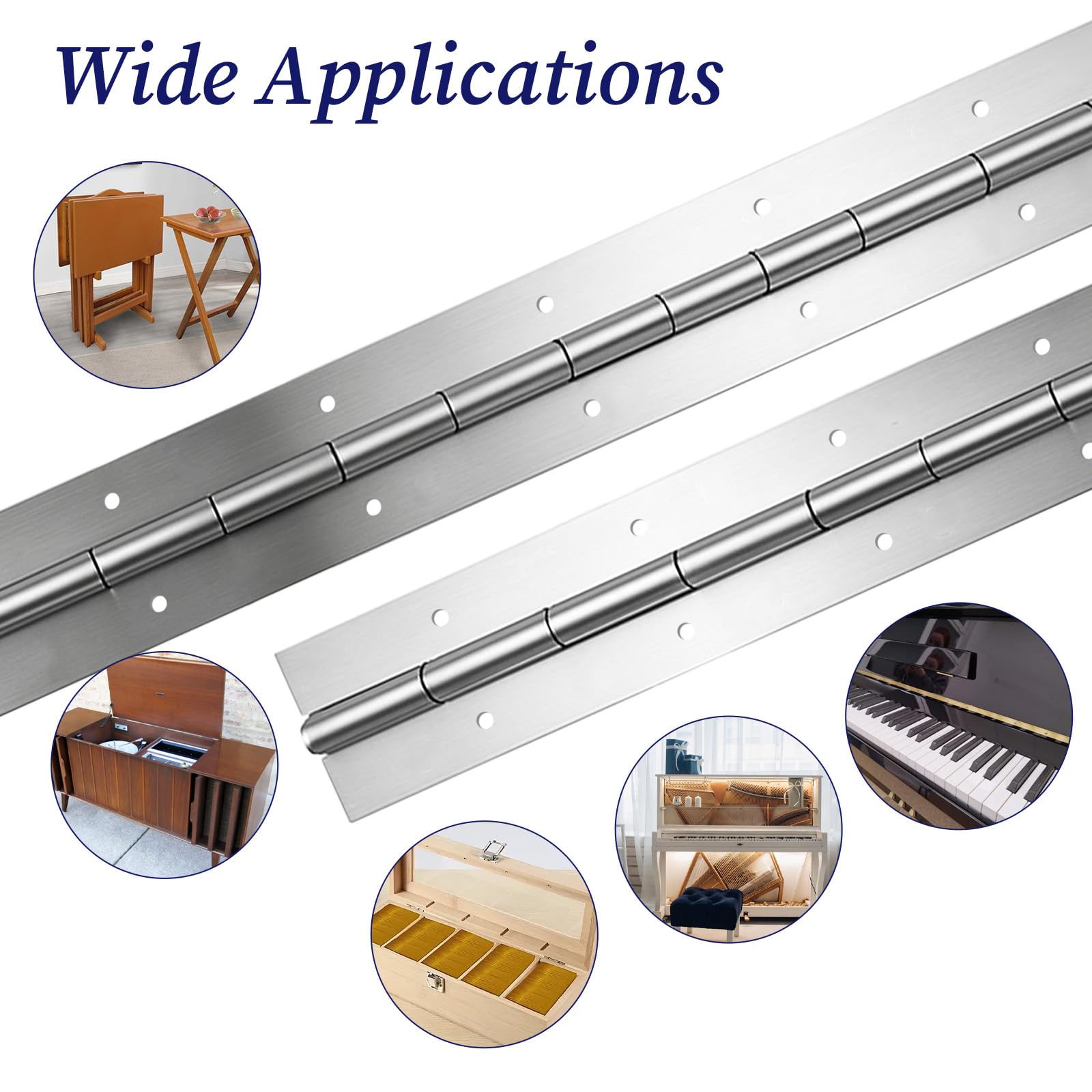 2Pcs Heavy duty Piano Hinge St - Furniture Hardware Replacement Parts ulasan dan harga