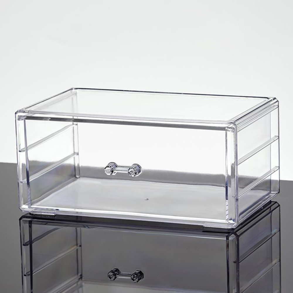 Transparent Makeup Storage Box - Drawer Organizer Peg ulasan dan harga